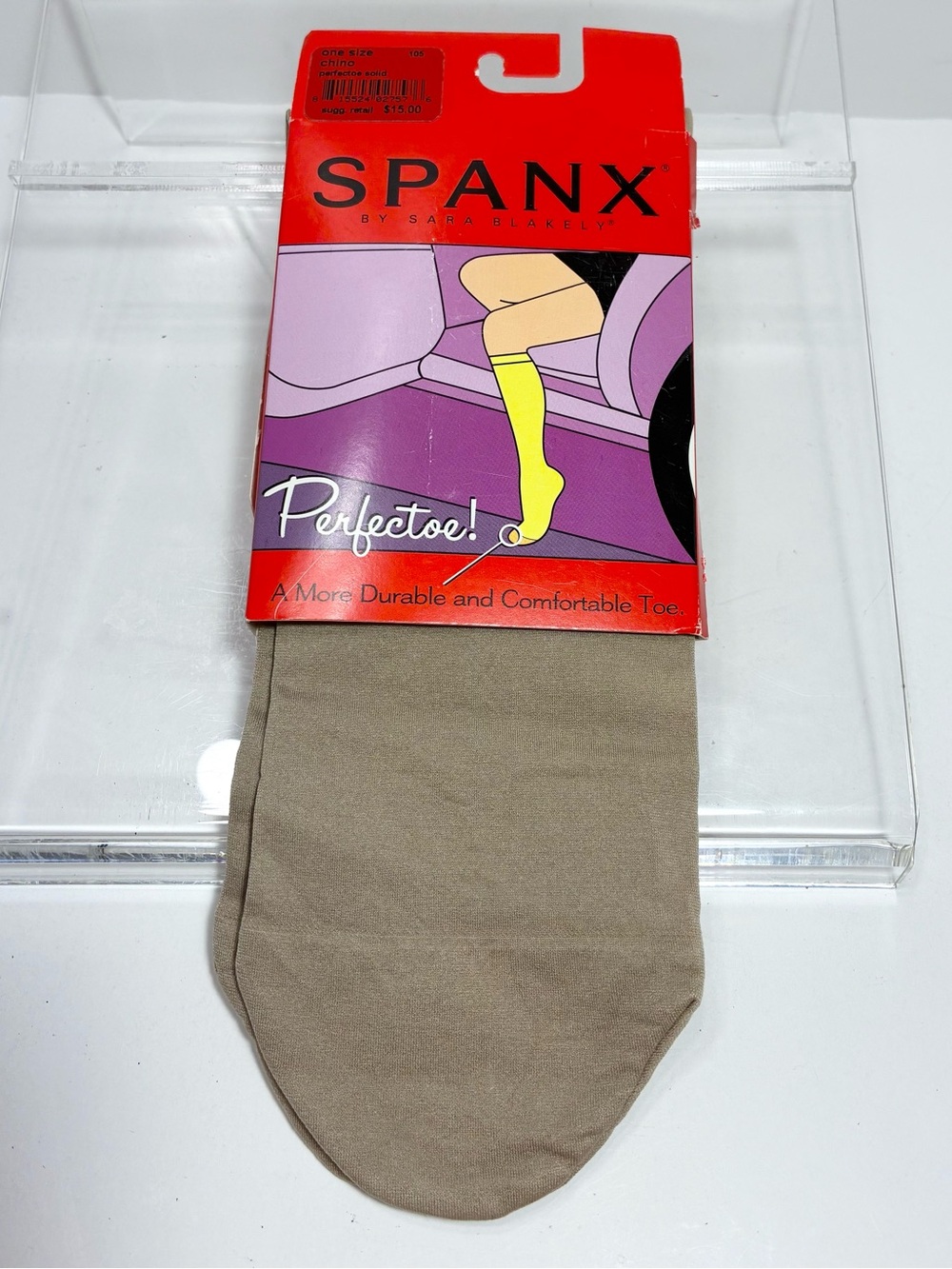 Y2K VTG NOS Spanx Perfectoe Knee High Socks USA MADE Chino One Size